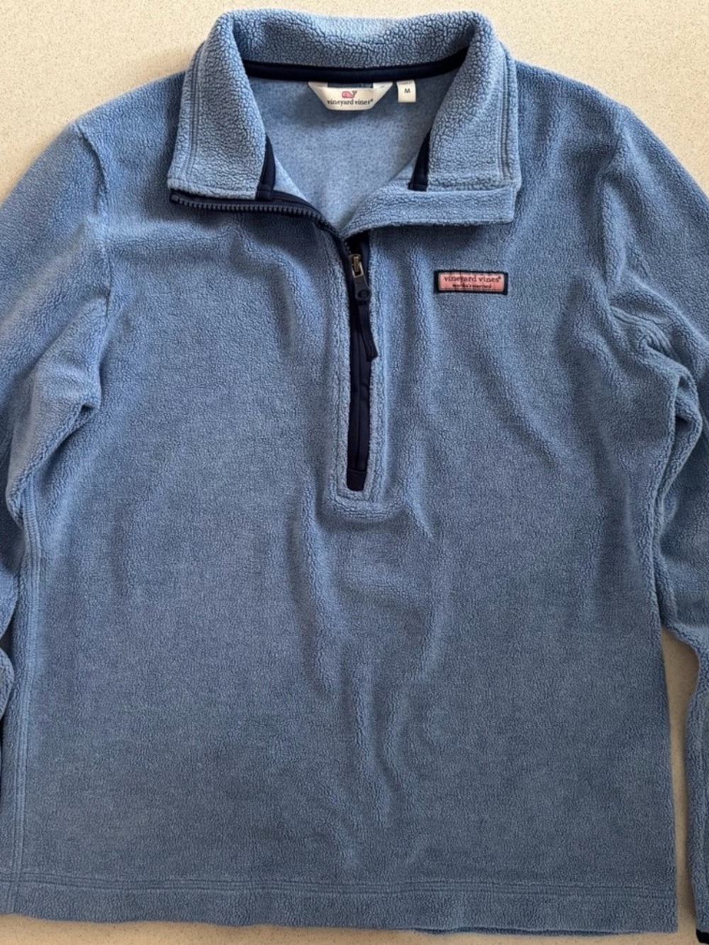 Vineyard Vines Light Blue Zip-Up Sweater- Like New Medium